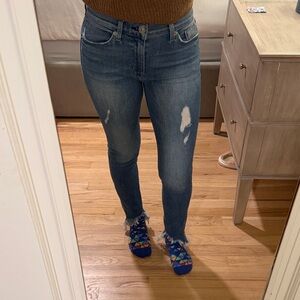 Hudson Jeans Distressed Blue Skinny Jeans